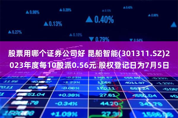 股票用哪个证券公司好 昆船智能(301311.SZ)2023年度每10股派0.56元 股权登记日为7月5日