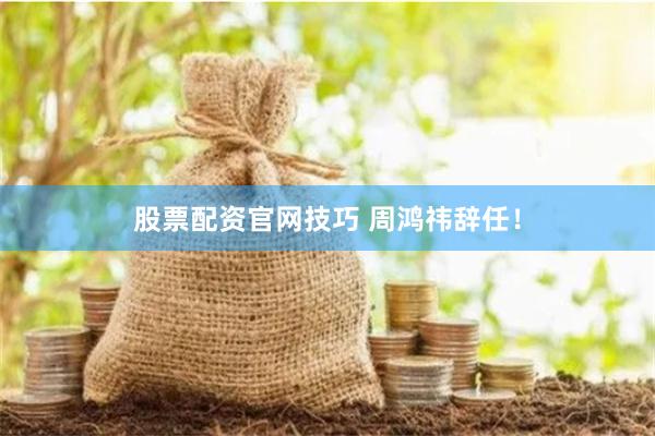 股票配资官网技巧 周鸿祎辞任！