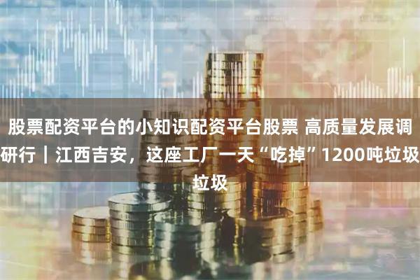 股票配资平台的小知识配资平台股票 高质量发展调研行｜江西吉安，这座工厂一天“吃掉”1200吨垃圾