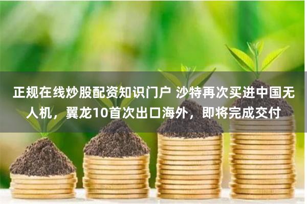 正规在线炒股配资知识门户 沙特再次买进中国无人机，翼龙10首次出口海外，即将完成交付