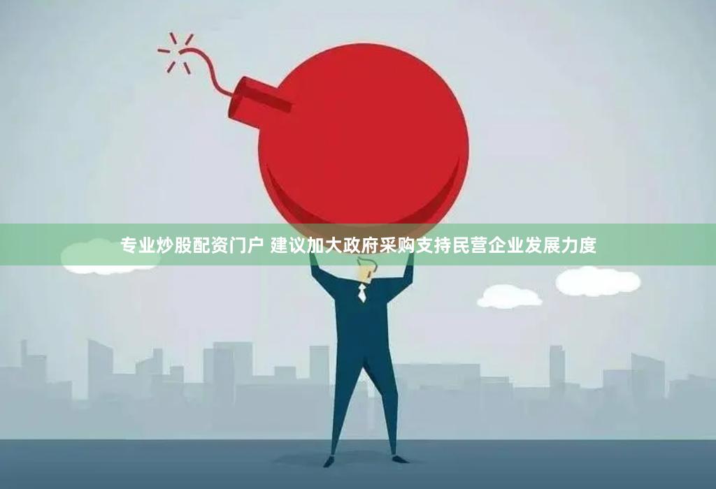 专业炒股配资门户 建议加大政府采购支持民营企业发展力度